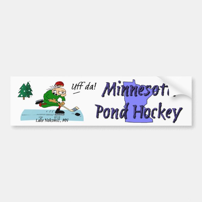 Minnesota-Teich-Hockey-Autoaufkleber Autoaufkleber (Vorne)