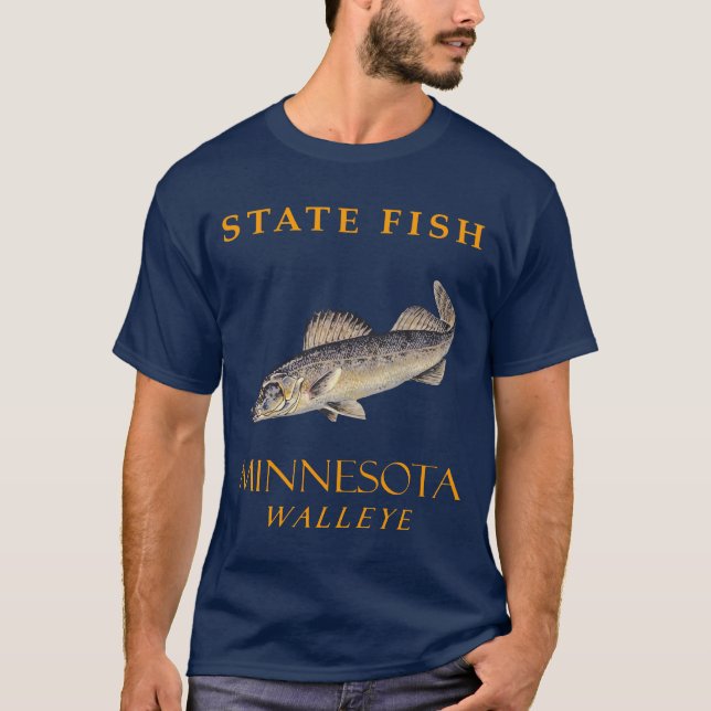 Minnesota Territorium Fisch The Walleye T-Shirt (Vorderseite)