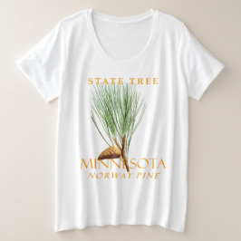 Minnesota Territory Tree Norwegische Kiefer Große Größe T-Shirt
