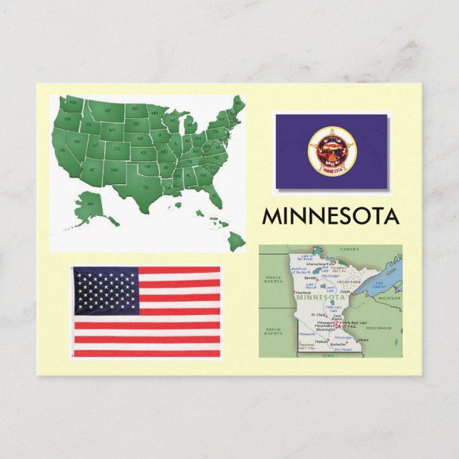 Minnesota, USA Postkarte (Vorderseite)