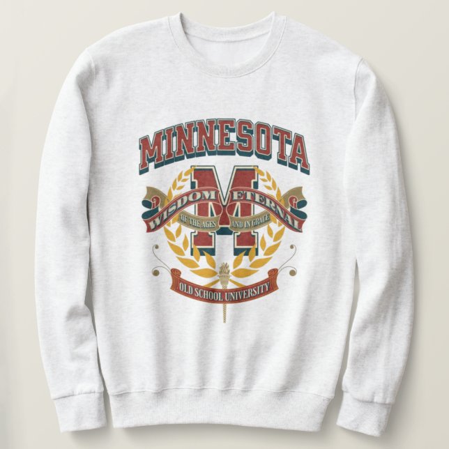 Minnesota Varsity letter monogram M university Sweatshirt (Design vorne)