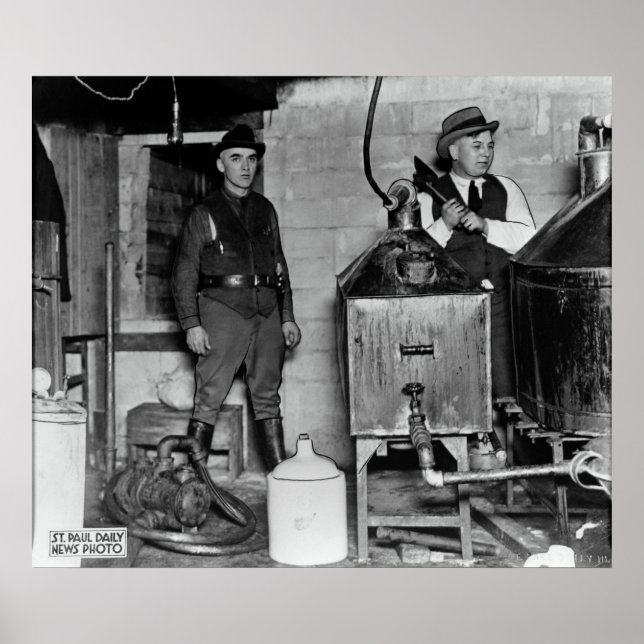 MINNESOTA VERBOT MOONSHINE BUST POSTER (Vorne)