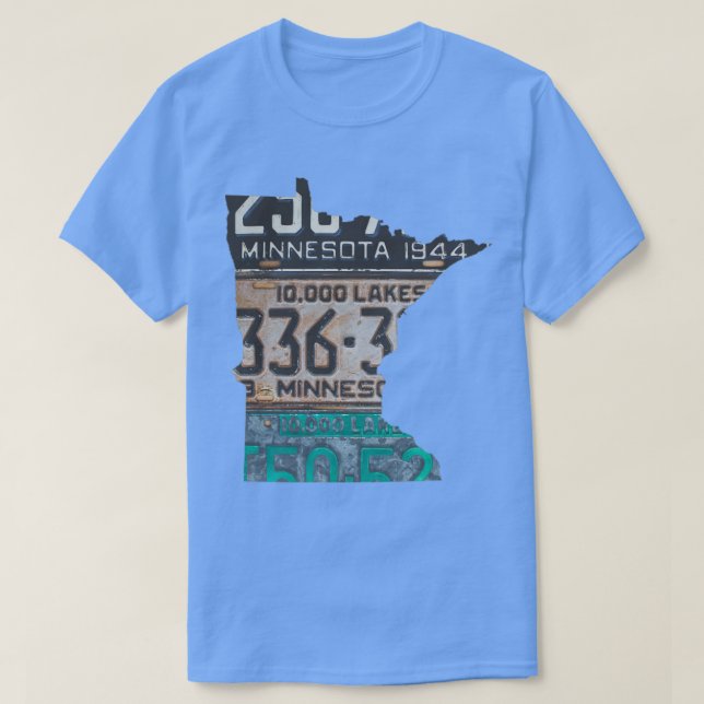 Minnesota Vintag License Teller T-Shirt (Design vorne)