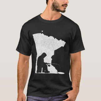Minnesota Vintage Ice Fishing State Map Sweat - sh