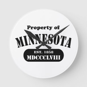 Minnesota-Wanduhren Runde Wanduhr
