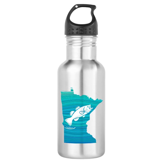 Minnesota Wave Fishing Edelstahlflasche (Vorderseite)