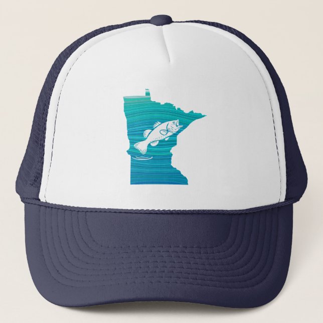 Minnesota Wave Fishing Truckerkappe (Vorderseite)