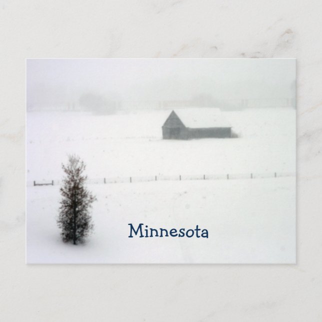 Minnesota-Winter-Postkarte Postkarte (Vorderseite)