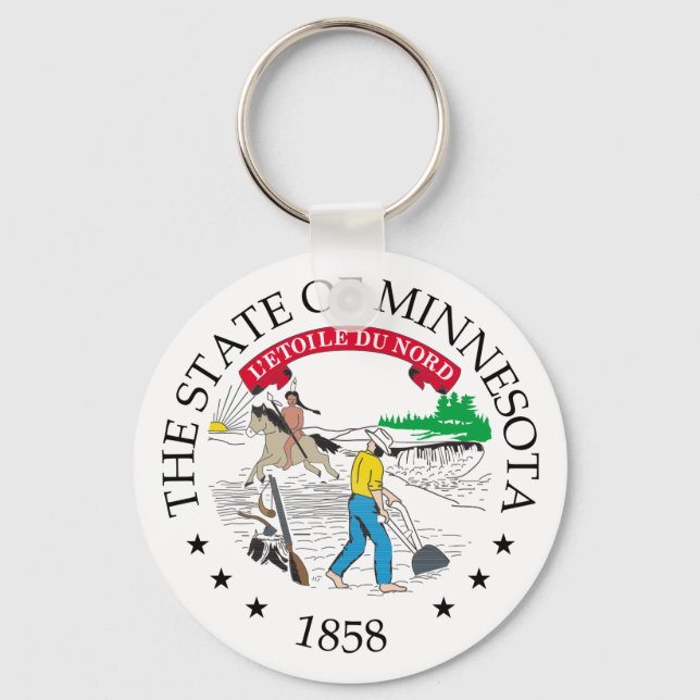 Minnesota-Zeichen Schlüsselanhänger (Vorderseite)