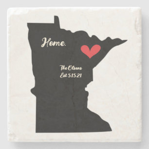 Minnesota Zuhause Marble Stone Untersetzer