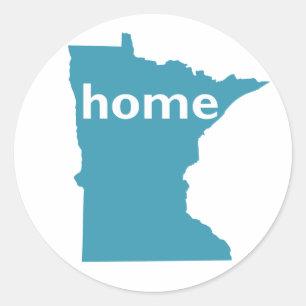 Minnesota-Zuhause Runder Aufkleber