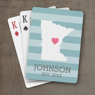 Minnesota Zuhause Staat Stadtkarte - Custom Weddin Spielkarten