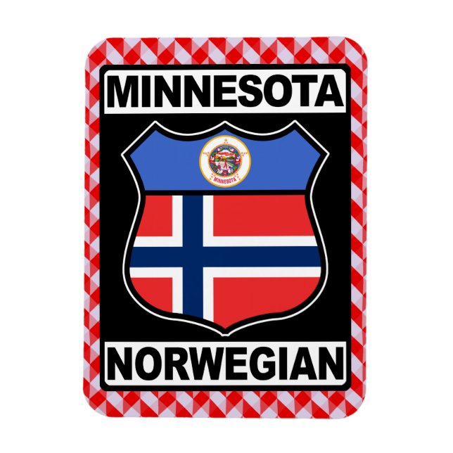 Minnesotan Norwegian American Magnet (Vertical)