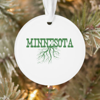 Minnesotan Rooted Minnesota Tree Roots Green Ornament