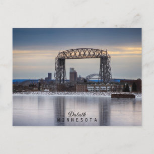 Minnesotas Aerial Lift Bridge und eisige Spiegelun Postkarte