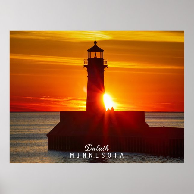 Minnesota's Lighthouse and Sunrise Poster (Vorne)