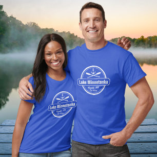 Minnetonka-Minnesota-Ankerstadt und Name T-Shirt