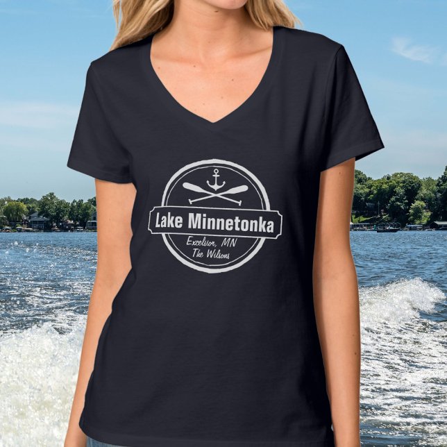 Minnetonka-Minnesota-Ankerstadt und Name T-Shirt (Von Creator hochgeladen)