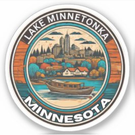 Minnetonka-See, Minnesota Angeln und Bootfahren Aufkleber