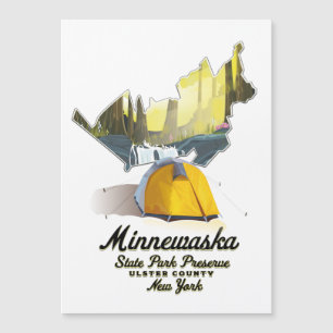 Minnewaska State Park New York Reiseplakat. Magnetkarte