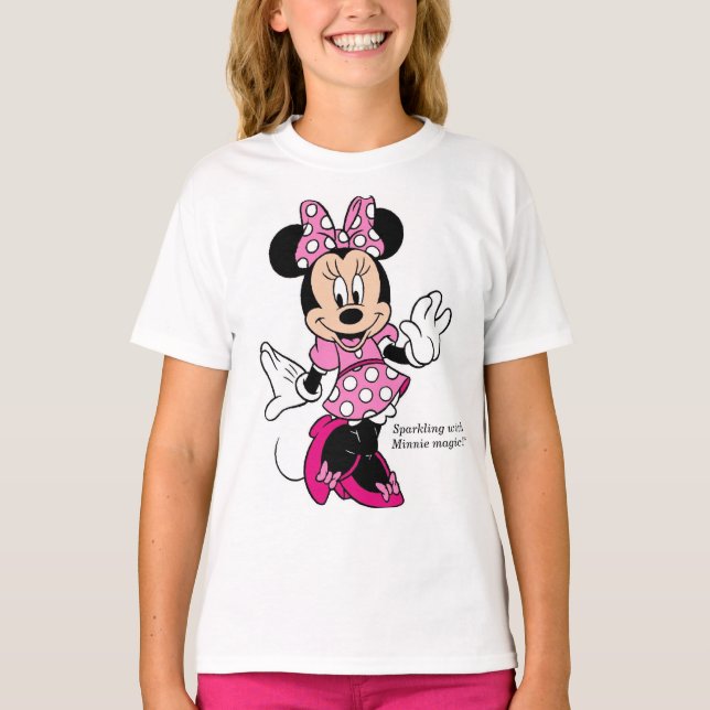 Minnie Maus Mädchen T-Shirt (Vorderseite)