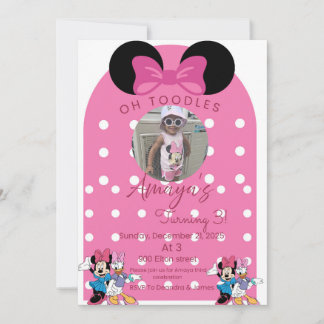 Minnie Mouse birthday invitations theme Einladung