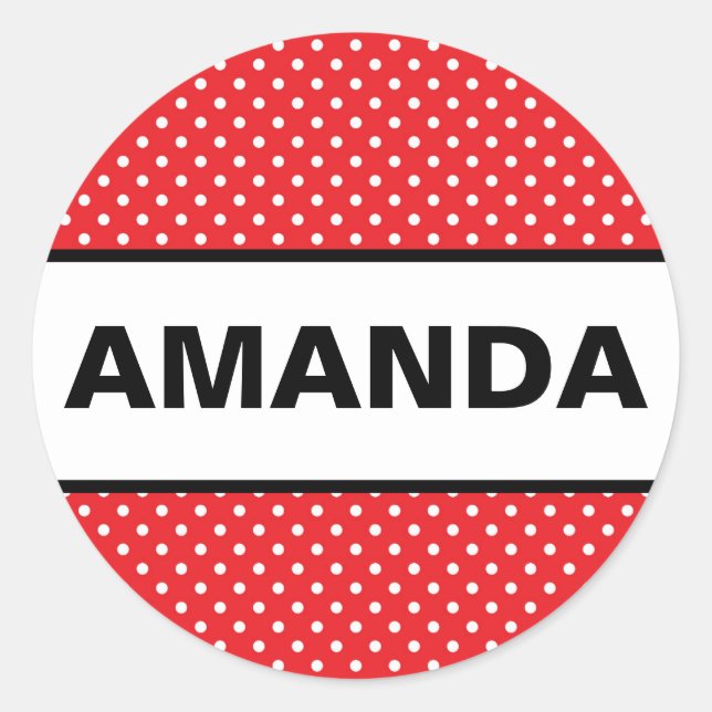 Minnie Mouse Inspiriert Individuelle Name Sticker (Vorderseite)