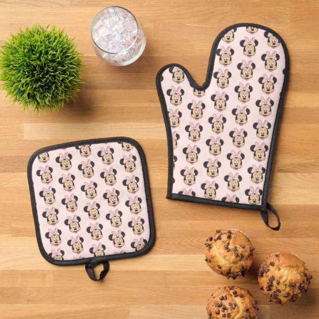 Minnie Oven Mitt & Pot Holder Set (Oben Unten)