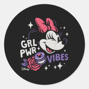 Minnie Power S Runder Aufkleber