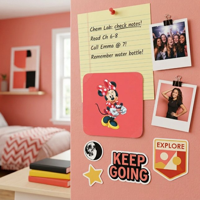 Minnie Quadratischer Aufkleber (Von Creator hochgeladen)