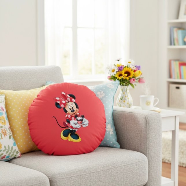 Minnie Round Pillow Rundes Kissen (Von Creator hochgeladen)