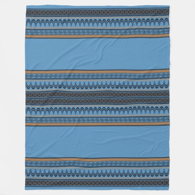 Minoan Blue Fleecedecke (Vorderseite)