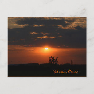 Minonk, Illinois Sonnenuntergangslandschaft Postkarte