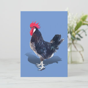 Minorca Rooster Dankeskarte