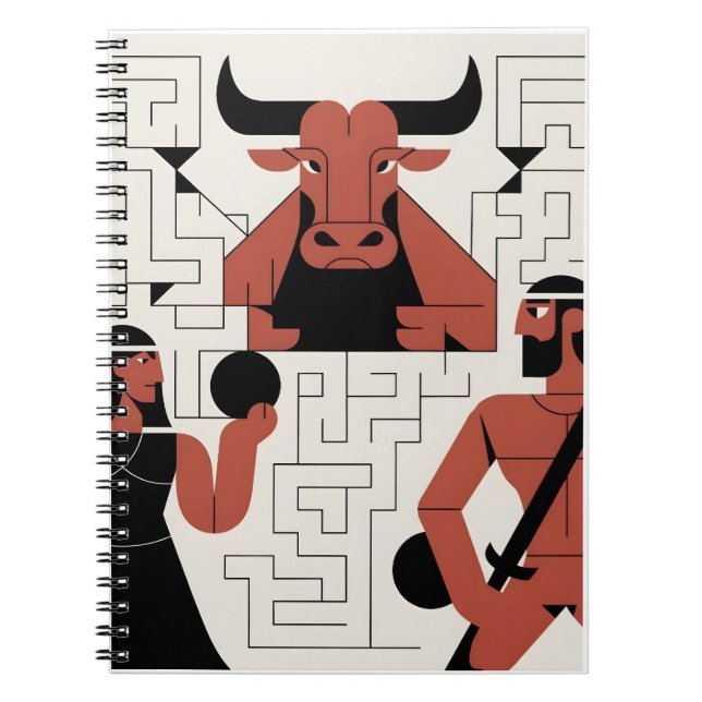 Minotaur Labyrinth-Notebook Notizblock (Vorderseite)
