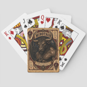 Minotaur, Vintage Zirkusmonster Spielkarten