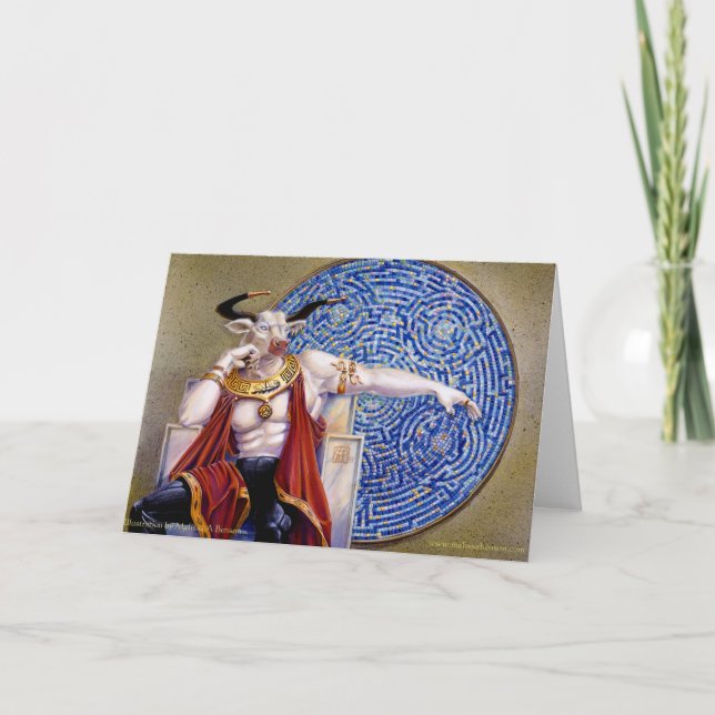 Minotaure avec carte mosaïque (Devant)
