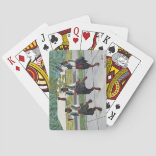 Minotaures grecques Dansant Des Cartes De Jeu
