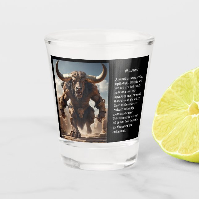 Minotauros  schnapsglas (Vorderseite)