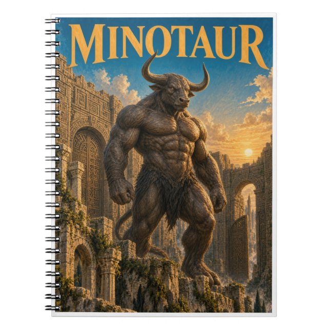 Minotaurus, Gothic Fantasy Monster Notizblock (Vorderseite)