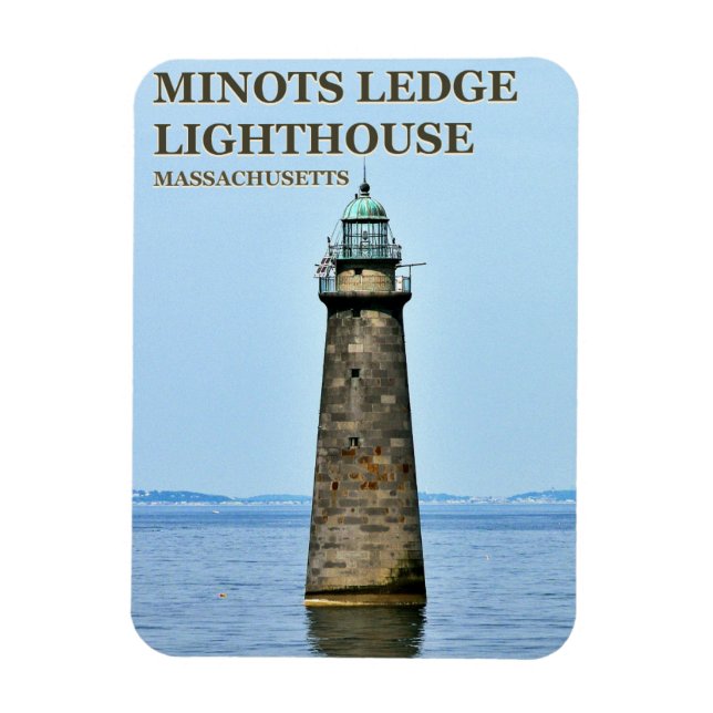 Minots Ledge Leuchtturm, Massachusetts FotoMagnet Magnet (Vertikal)