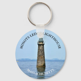 Minots Ledge Leuchtturm Massachusetts Keyring Schlüsselanhänger