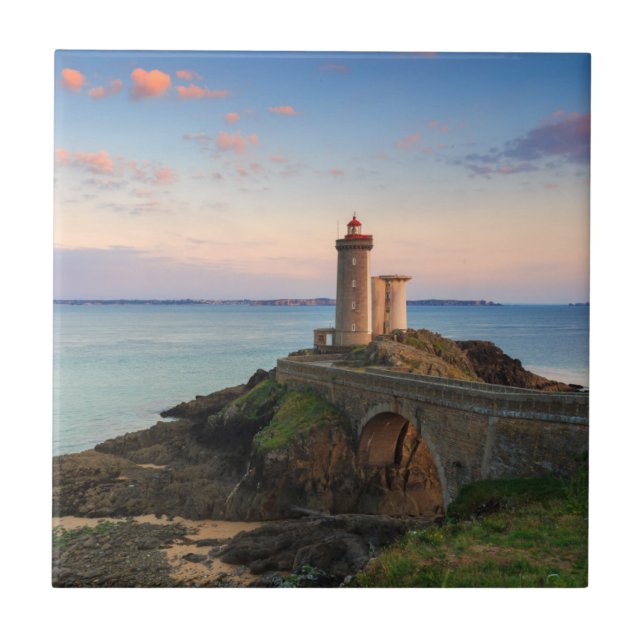 Minou Leuchtturm in Frankreich Fliese (Vorderseite)