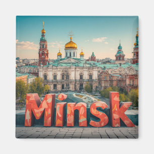 Minsk Belarus Reise Geschenk für Besucher 🗺️ Magnet