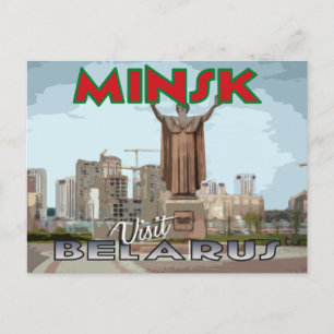 Minsk, Postkarte von Serie Besuch Weißrussland