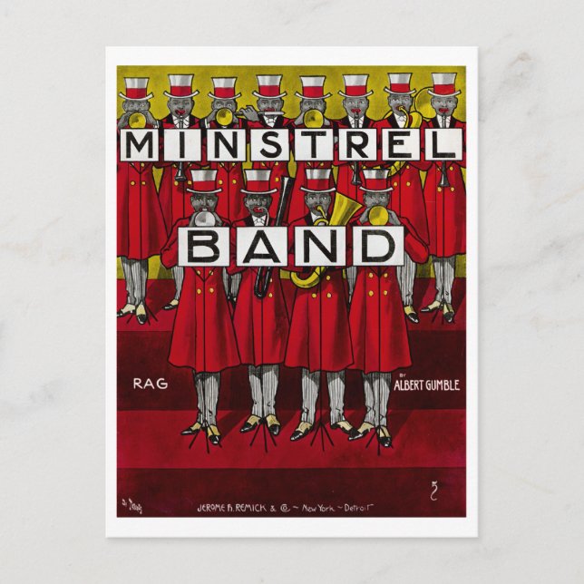 Minstrel Band Postkarte (Vorderseite)