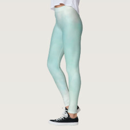 Mint Aqua Gefärbte Krawatte Leggings