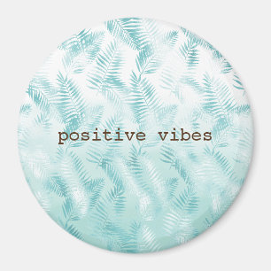 Mint Aqua Ombre Tropical Blätter Magnet