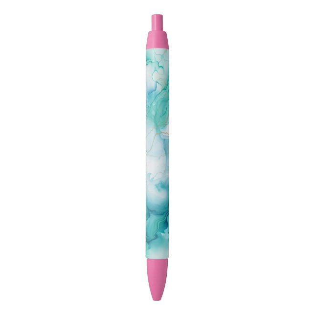 Mint Aqua Tinte Marmor Kugelschreiber (Vorderseite Vertikal)