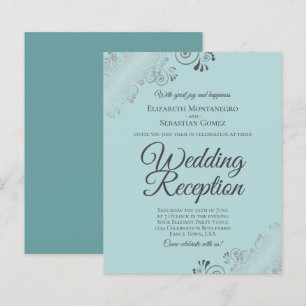 Mint & Aquamarin Lacy BUDGET Hochzeitsempfang einl